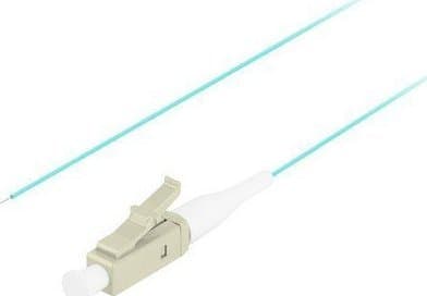 Lanberg - Grisehale - LC/UPC-multimodus (hann) - 2 m - 0.9 mm - fiberoptisk - 50 / 125 mikroner - OM3 - easy strip construction, halogenfri - turkis