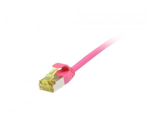 Liitäntäjohto RJ45 CAT6A 500Mhz 15m magenta UFTP slimline pyöreä d38mm TPELSZHSuperflex AWG32 CAT7 raakakaapelilla Synergy 21
