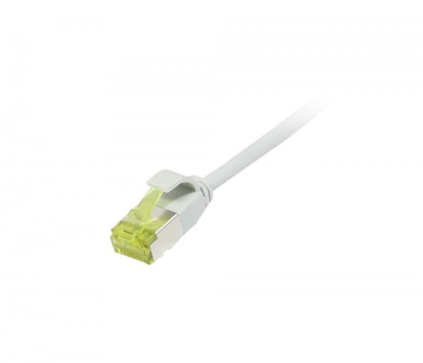 Patchkabel RJ45 CAT6A 500Mhz 025m grå UFTP slimline rund d38mm TPELSZHSuperflex AWG32 med CAT7 råkabel Synergy 21