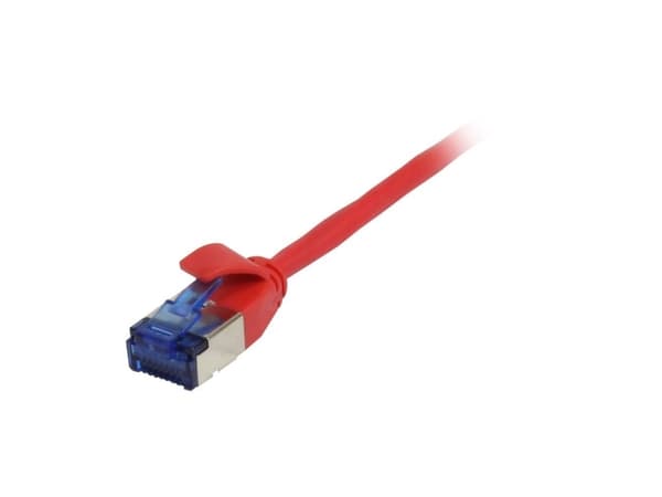 Patchkabel RJ45 CAT6A 500Mhz 5m rot UFTP slimline rund d38mm TPELSZHSuperflex AWG32 Synergy 21