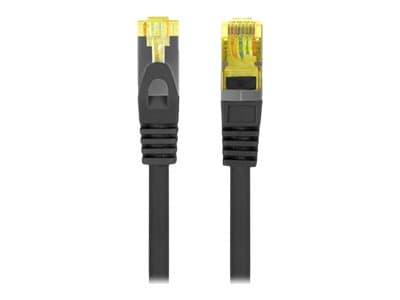 Lanberg - Koblingskabel - RJ-45 (hann) til RJ-45 (hann) - 1 m - 6 mm - S/FTP - CAT 6a - halogenfri, uten hindringer, rund, flertrådet - svart, RAL 90