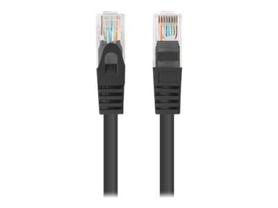 Lanberg - Koblingskabel - RJ-45 (hann) til RJ-45 (hann) - 7.5 m - 5.4 mm - U/UTP, uskjermet - CAT 6 - med støvel, uten hindringer - black RAL9004
