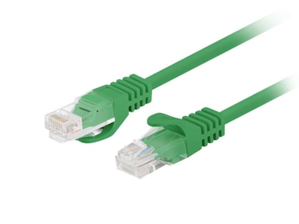 Lanberg - Koblingskabel - RJ-45 (hann) til RJ-45 (hann) - 7.5 m - 5.4 mm - U/UTP, uskjermet - CAT 6 - uten hindringer, formstøpt - green RAL6024