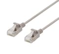 Miniatyrbild 1 av 2: Deltaco U/FTP Cat6a patch cable, slim, 3.5mm in diameter, 0.3m, grey