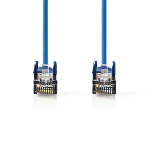 Nedis CAT5e nätverkskabel | SF/UTP | RJ45 hane | RJ45 hane | 15.0 m | Rund | PVC | Blå | Kuvert