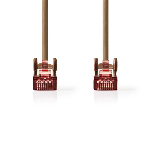 Nedis CAT6 Nätverkskabel | RJ45 hane | RJ45 hane | S/FTP | 7.50 m | Rund | LSZH | Brun | Plastpåse