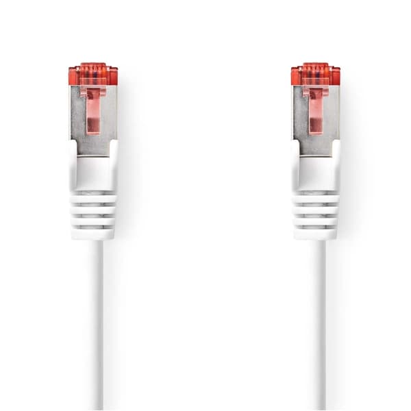 Nedis Kat 6 kabel | RJ45 Han | RJ45 Han | S/FTP | 1.00 m | Runde | LSZH | Hvid | Konvolut