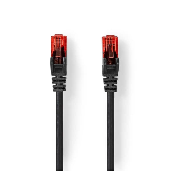 Nedis CAT6 Nätverkskabel | RJ45 hane | RJ45 hane | U/UTP | 20.0 m | Utomhus | Rund | PVC | Svart | Låda