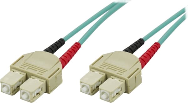 DELTACO OM3 fiberkabel SC - SC, dupleks, multimode, 50/125, 10m (SCSC-610)
