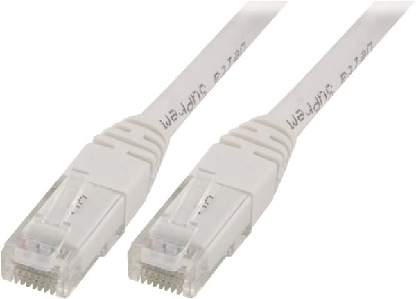 DELTACO UTP Cat5e patchkabel 0.5m,hvit
