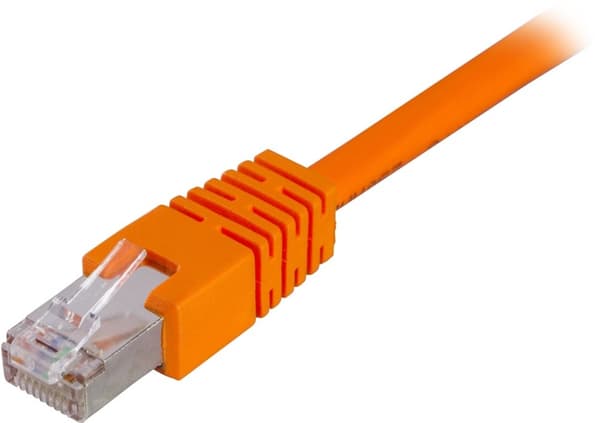 DELTACO F/UTP Cat6 patchkabel, LSZH (Low smoke zero halogen), 10m, ora