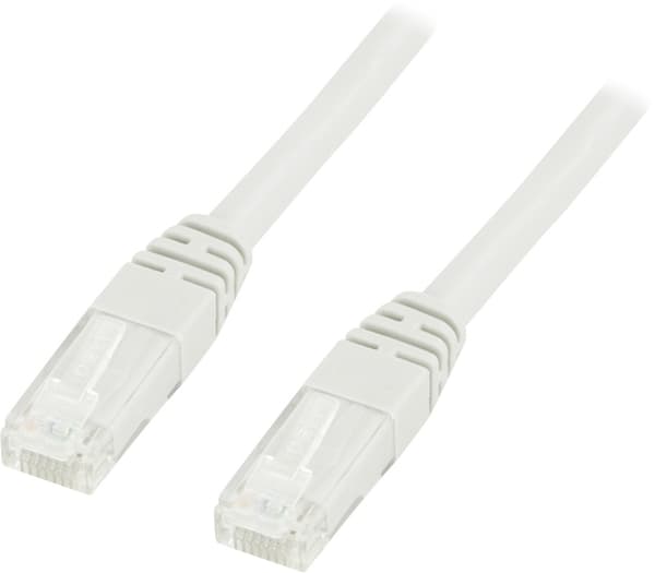 DELTACO UTP Cat6 patchkabel 0,75m, vit