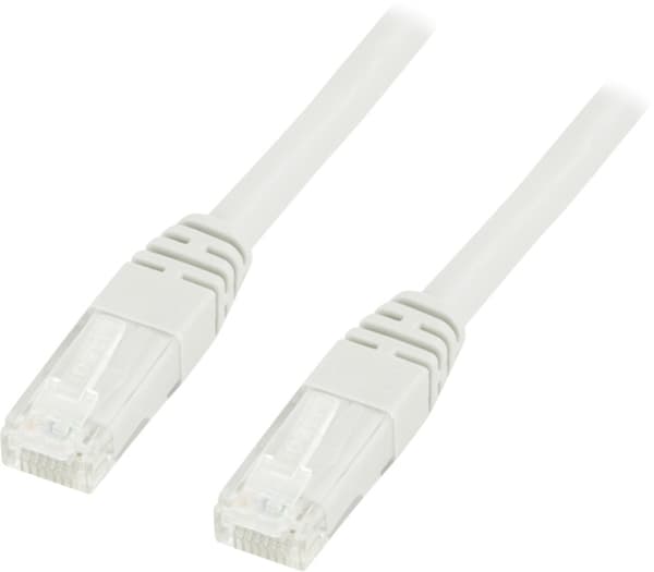 DELTACO UTP Cat6 patchkabel 0,75m, vit
