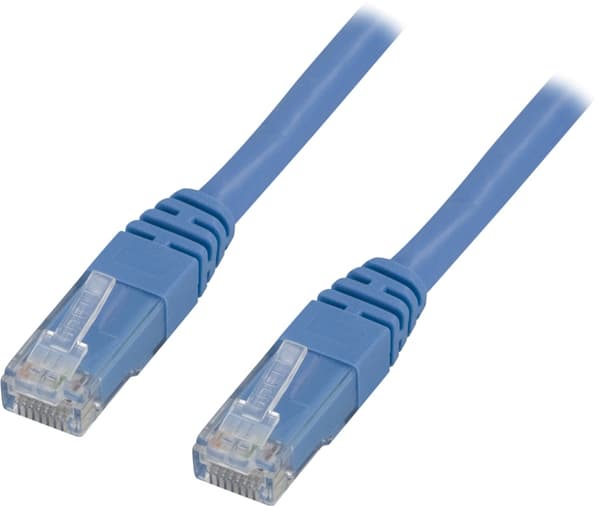 DELTACO U/UTP Cat6 patchkabel, LSZH (Low smoke zero halogen), 1,5m, bl