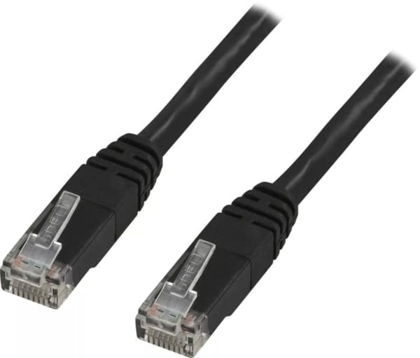 DELTACO UTP Cat6 patchkabel, LSZH, 1,5m, svart