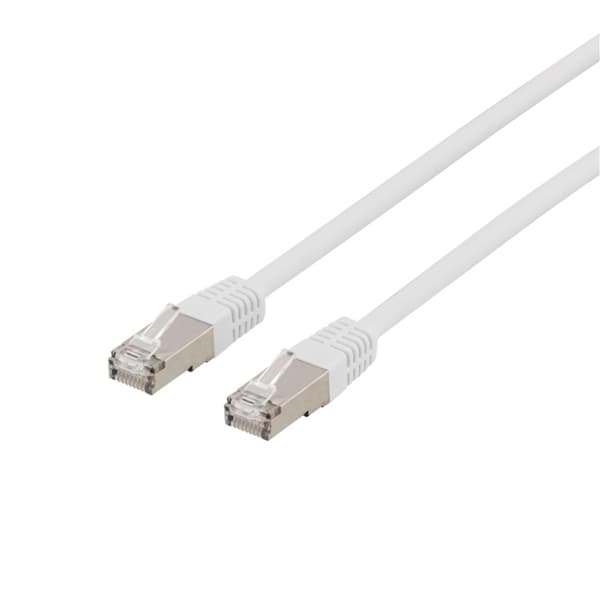 DELTACO U/FTP Cat6a patchkabel, LSZH, 10m, hvit