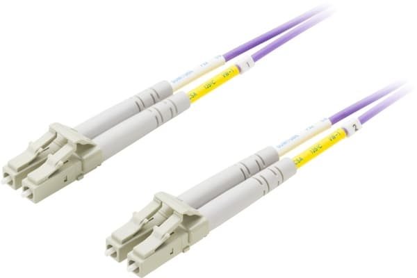 DELTACO fiberkabel, <b>LC - LC, 50/125</b>, OM4, duplex, multimode, 7m