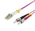 Miniatyrbillede 1 af 4: DELTACO Fiber cable, 2m, LC-ST Duplex, 50/125, pink