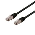 Miniatyrbillede 1 af 2: DELTACO S/FTP Cat6 patchkabel, LSZH, 0,5m, Black