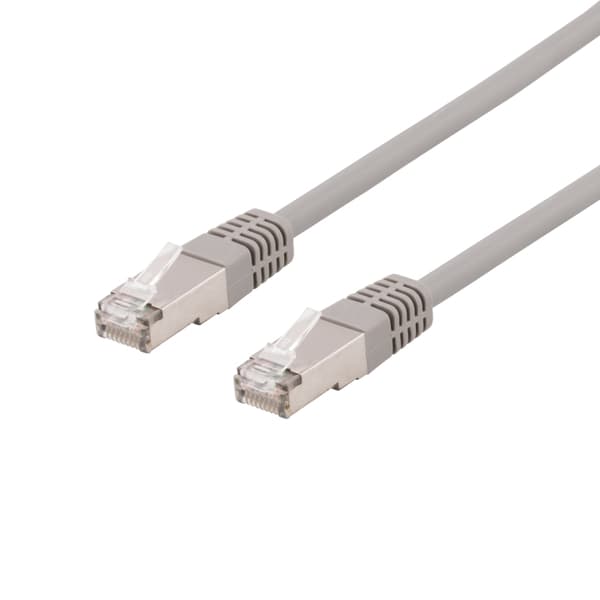 DELTACO U/FTP Cat6a patchkabel, LSZH, 0,3m, Grey