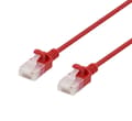 Miniatyrbillede 2 af 2: DELTACO U/UTP Cat6a patch cable, slim, 3,5mm diameter, 0,3m, red