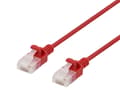 Miniatyrbillede 1 af 2: DELTACO U/UTP Cat6a patch cable, slim, 3,5mm diameter, 0,3m, red