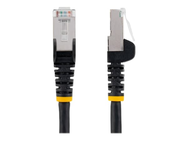 StarTech.com 7m CAT6a Ethernet Cable - Black - Low Smoke Zero Halogen (LSZH) - 10GbE 500MHz 100W PoE++ Snagless RJ-45 w/Strain Reliefs S/FTP Network