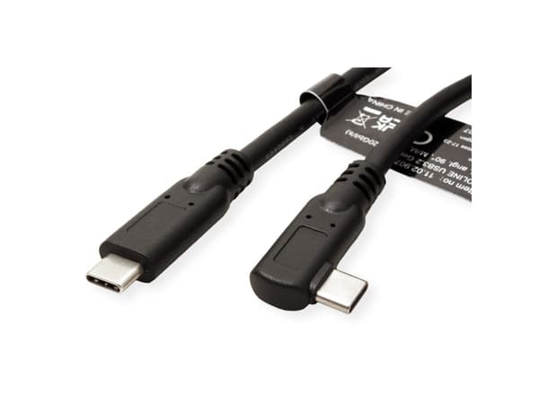 Secomp 11.02.9075, 1 m, USB C, USB C, USB 3.2 Gen 2 (3.1 Gen 2), 20 Gbit/s, Svart