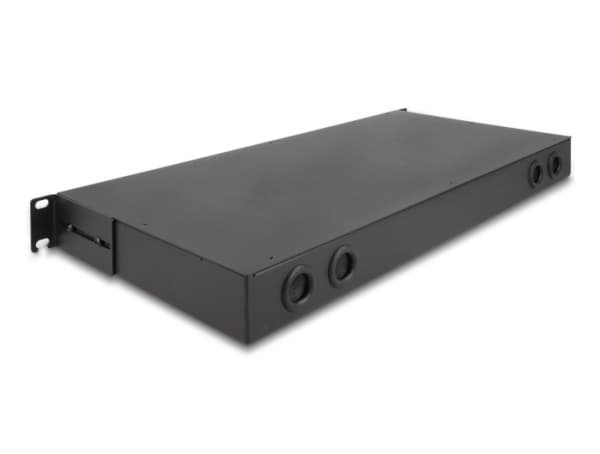 DeLOCK 66924, Musta, Metalli, Telinekiinnitys, 1U, 482,6 mm, 220 mm