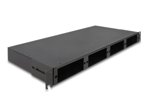DeLOCK 66924, Musta, Metalli, Telinekiinnitys, 1U, 482,6 mm, 220 mm