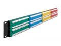 Miniatyrbilde 3 av 5: Delock - Koblingspanel - skapmonterbar - CAT 5e - RJ-45 X 48 - blå, gul, rød, grønn - 2U - 19"