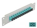 Miniatyrbilde 3 av 4: Delock - Koblingspanel - SC MM X 12 - grå - 1U - 10"
