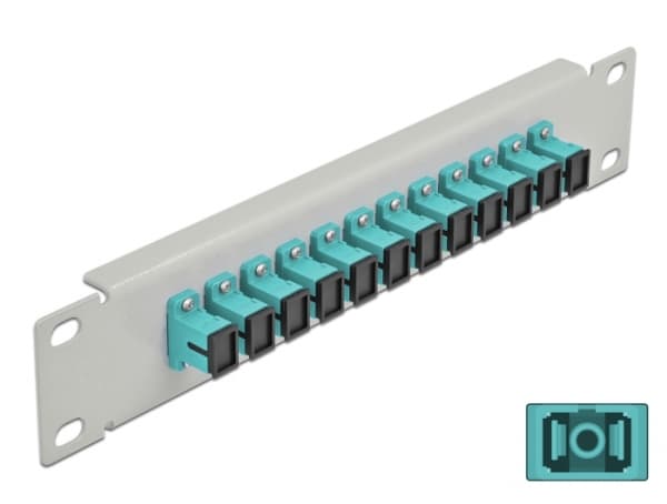 Delock - Koblingspanel - SC MM X 12 - grå - 1U - 10"