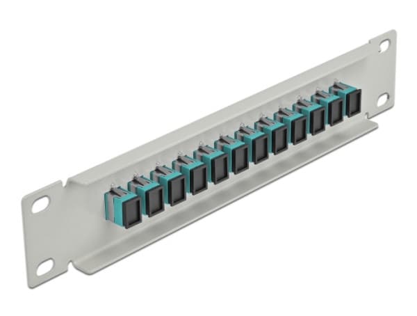 Delock - Koblingspanel - SC MM X 12 - grå - 1U - 10"