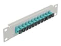Miniatyrbilde 1 av 4: Delock - Koblingspanel - SC MM X 12 - grå - 1U - 10"