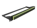 Miniatyrbilde 1 av 2: Delock - Koblingspanel - rackmonterbar - SC Duplex MM X 24 - svart, limegrønn - 1U - 19"