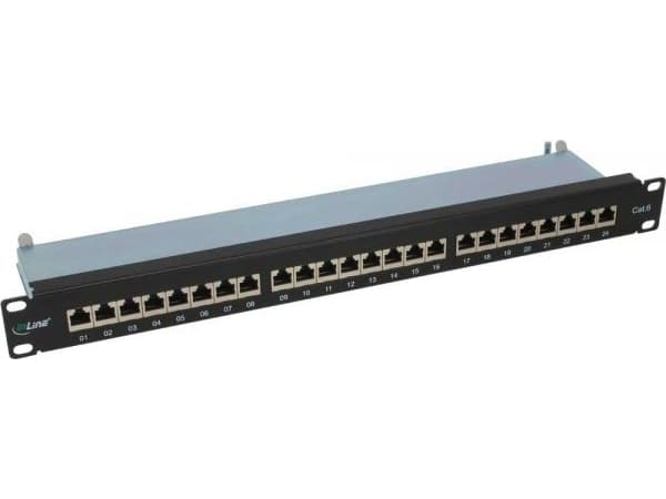 InLine 4043718076215, Cat6, Sort, Reolmontering, 19U