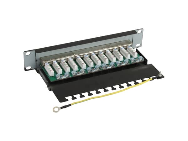 InLine 76213S, RJ-45, Cat6, Sort, Reolmontering, 1U