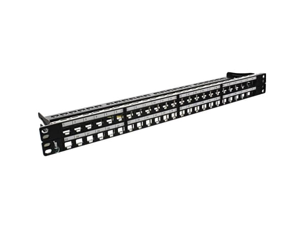 InLine 76848C, Cat5e, Cat6, Cat6a, Svart, Stativmontering, 1U Svart