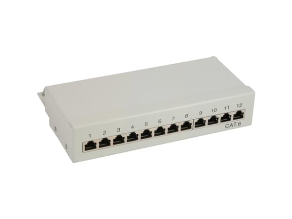 InLine 76209S, RJ-45, Cat6, Sort, Veggmontering
