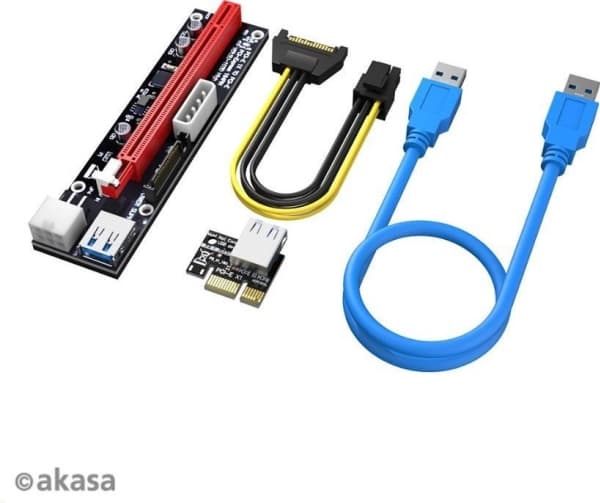 Akasa AKASA adaptér PCIe Riser Adapter Card for GPU Mining