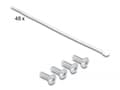 Miniatyrbilde 5 av 5: Delock - Pluggbord (blankt) - with strain reliefs - rackmonterbar - grå - 2U - 19" - 48 porter