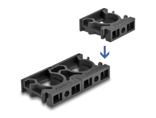 Delock - Kabelhållare - with locking clip, 34.5 mm - svart (paket om 4)