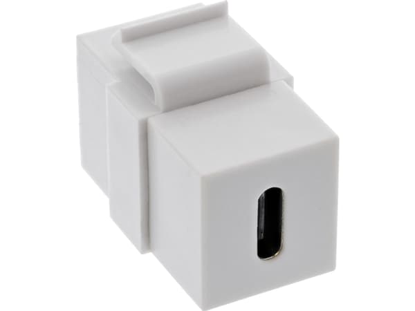 InLine Snap-in-modul - 1 USB-C-uttag - vit ( 76201W )