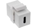 Miniatyrbild 1 av 4: InLine Snap-in-modul - 1 USB-C-uttag - vit ( 76201W )