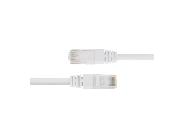 DELTACO - Koblingskabel - RJ-45 (hann) til RJ-45 (hann) - 15 m - UTP - CAT 6 - halogenfri, formstøpt - hvit