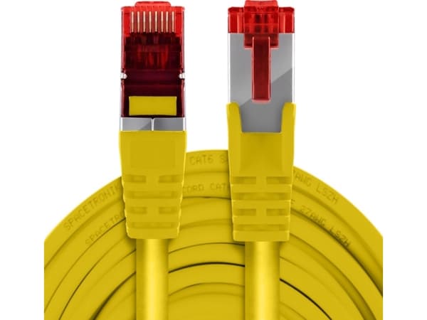 Spacetronik Cable RJ45 CAT 6 S/FTP AWG27 LSZH yellow 2m