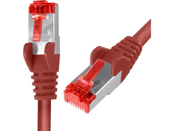Spacetronik Kabel RJ45 CAT 6 S/FTP AWG27 LSZH czerwony 3m