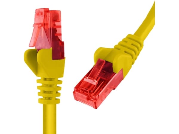 Spacetronik-kaapeli RJ45 CAT 6 U/UTP AWG24 keltainen 20m