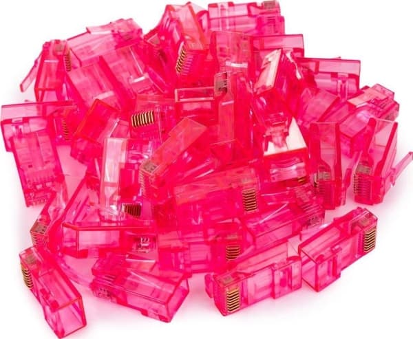 Spacetronik RJ45 cat6 UTP rak genomgående kontakt PT-RJ456UPK-1 100st Spacetronik
